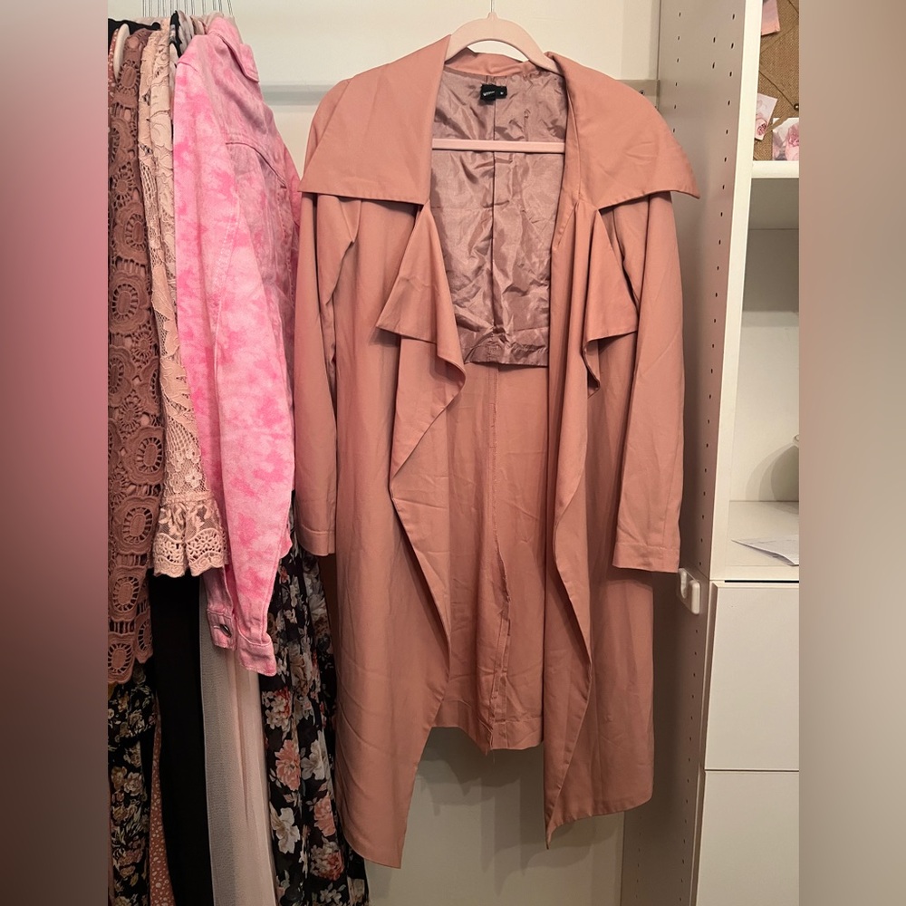 Chic Tan Drape Coat